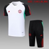 2023-2024 Manchester United club white black soccer Training clothes D832