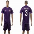 2015-2016 Fiorentina club GILBERTO #3 purple soccer uniforms home