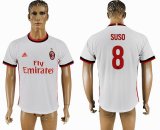 2017-2018 AC Milan #8 SUSO thailand version white soccer jersey away