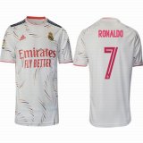 2021-2022 Real Madrid club thailand version #7 RONALDO white soccer uniforms home