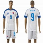 2015-2016 Slovakia team SESTAK #9 soccer jersey white home