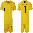 2021 Poland Team yellow #1 SZCZESNY goalkeeper soccer jersey