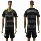 2015-2016 Wales team gray black soccer jersey away