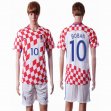 2016 Croatia team BOBAN #10 white red soccer jersey home