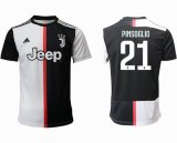 2019-2020 Juventus Thailand version #21 PINSONGLIO white black soccer jersey home