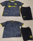 2023-2024 Barcelona club black kid soccer jerseys