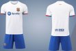 2023-2024 Barcelona club white blue soccer jersey away