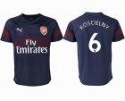 2018-2019 Arsenal thailand version #6 KOSCIELNY blue soccer jersey away