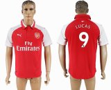 2017-20178 Arsenal Thailand version #9 LUCAS red soccer jersey home