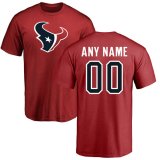 Professional customized Houston Texans red T-Shirts