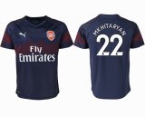 2018-2019 Arsenal thailand version #22 MKHIRYAN blue soccer jersey away