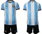 2022 World Cup Argentina blue white black soccer Jerseys home