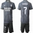 2022-2023 Real Madrid club #7 RONALDO black soccer jersey away