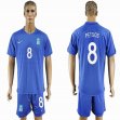 2016-2017 Greece team PETSOS #8 blue soccer jersey away