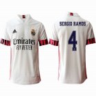 2020-2021 Real Madrid Thailand version #4 SERGIO RAMOS white soccer uniforms home