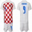 2022 World Cup Croatia team #9 KRAMARIC red white soccer jersey home