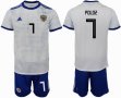 2018 World Cup Russia team #7 POLOZ whtie blue soccer jersey away