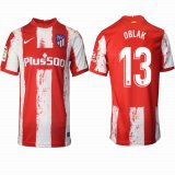 2021-2022 Atletico Madrid club #13 OBLAK thailand version red blue soccer jersey home