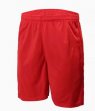 blank red soccer shorts with Pockets