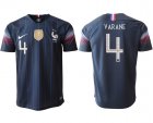 2018-2019 France thailand version #4 VARANE blue soccer jersey with FIFA patch