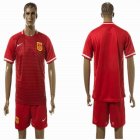 2015-2016 China team red soccer jersey home