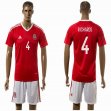 2015-2016 Wales team RICHARDS #4 red soccer jersey home