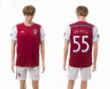 2014-2015 Colorado Rapids club MWANGA #55 soccer jersey red white home