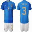 2022 World Cup Italy team #3 CHIELLINI blue soccer jersey home-HQ