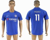 2017-2018 Chelsea FC club #11 PEDRO thailand version blue soccer jersey home