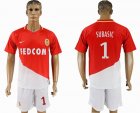 2017-2018 Monaco club #1 SINASIC white red soccer jerseys home