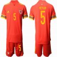 2020-2021 Wales team #5 MEPHAM red soccer jerseys home