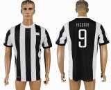 2017-2018 Juventus Thailand version #9 HIGUAIN white black soccer jersey