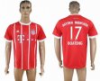 2017-2018 Bayern Munich Thailand version #17 BOATENG red soccer uniforms home