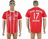 2017-2018 Bayern Munich Thailand version #17 BOATENG red soccer uniforms home