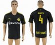 2017-2018 Dortmund #4 SUBOTIC Thailand version black soccer jersey away