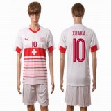 2016 Switzerland Team HXAKA #10 white soccer jerseys away