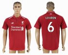 2018-2019 Liverpool Thailand version #6 LOVREN red soccer jersey