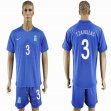 2016-2017 Greece team TZAVELLAS #3 blue soccer jersey away