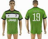 2017-23018 Juventus club #19 BONUCCI thailand version green soccer jerseys away