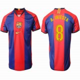 2019-2020 Barcelona thailand version #8 A.INIESTA red blue soccer jersey home