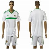 2016 Northern Ireland team white soccer jerseys away