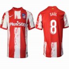 2021-2022 Atletico Madrid club thailand version #8 SAUL red blue soccer jersey home