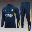 2023-2024 Real Madrid club blue kid soccer uniforms with long shorts E692#