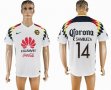 2017-2018 America club #14 R.SAMBUEZA thailand version white soccer jersey away