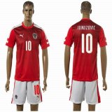 2016 Austria European Cup JUNUZOVIC #10 red white soccer jersey home