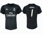 2018-2019 Real Madrid #1 NAVAS thailand version black goalkeepe soccer jersey