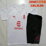 2023-2024 AC Milan club white black soccer Training clothes D938