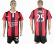 2016-2017 OGC Nice club CYPRICN #25 red black soccer jersey home