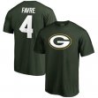 Professional customized Green Bay Packers #4 FAVRE T-Shirts green