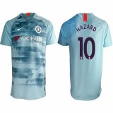 2018-2019 Chelsea #10 HAZARD thailand version skyblue soccer jersey away